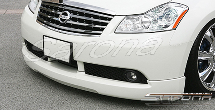 Custom Infiniti M45 Front Bumper Add-on  Sedan Front Add-on Lip (2006 - 2007) - $425.00 (Part #IF-008-FA)